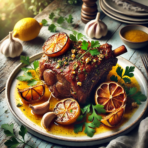 Tender Goat Shoulder Slow-Roasted to Perfection