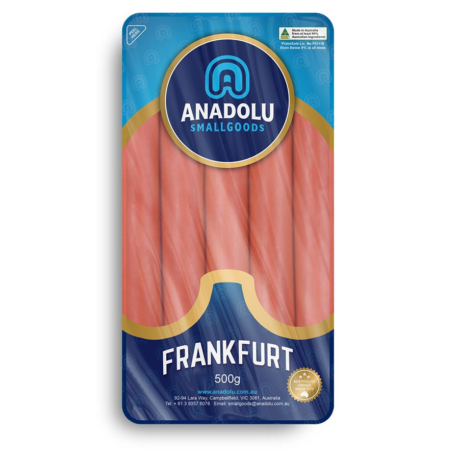 Long Frankfurt HOT DOGS - Anadolu (per packet) 500g