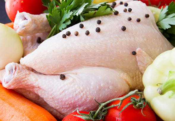 Size 10 (1kg) Whole Chicken - Skin Off