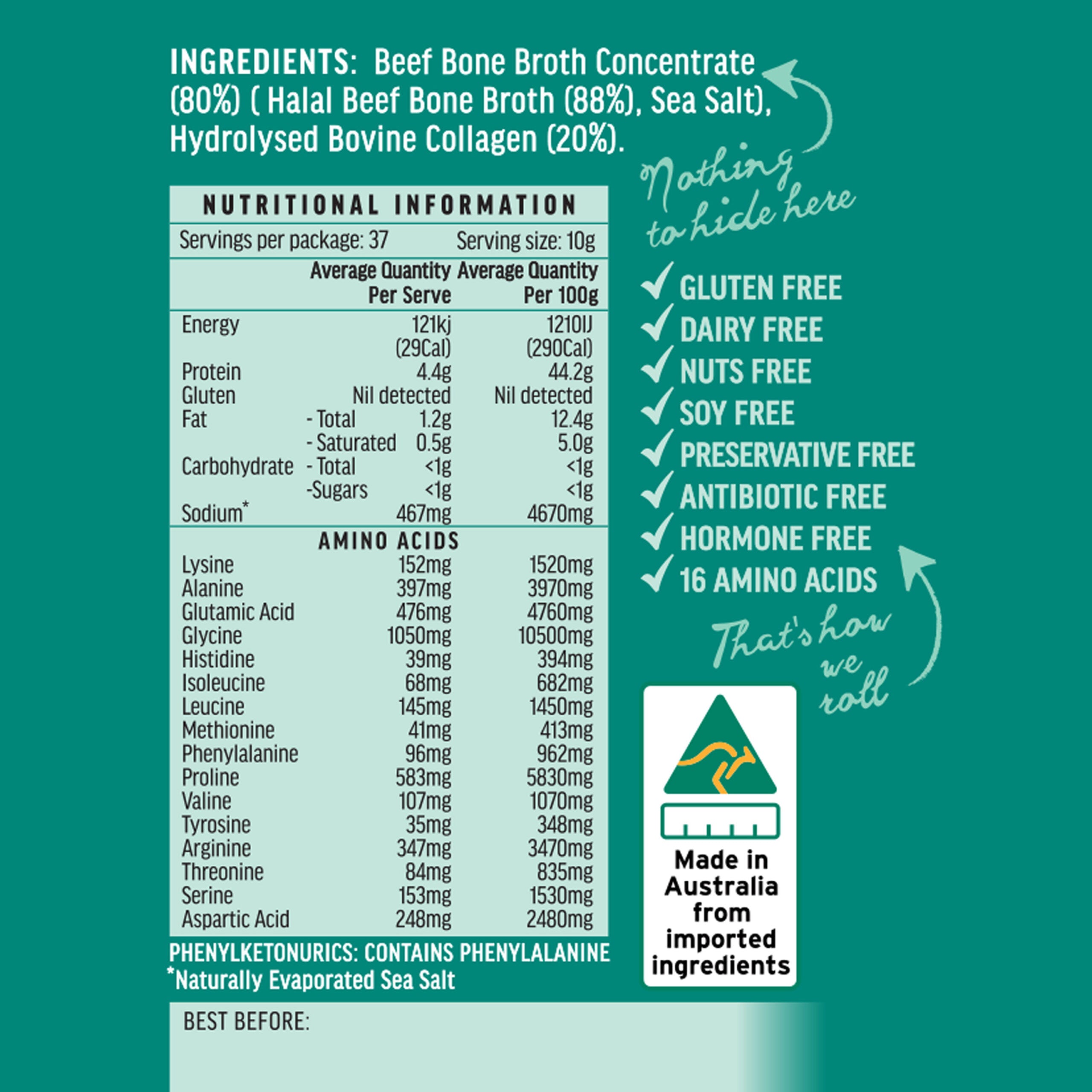 Beef Broth with Collagen Concentrate - Halal Certified Broth 375gram