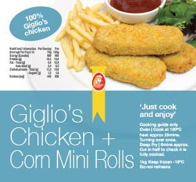 Giglio's - Chicken + Corn Mini Rolls