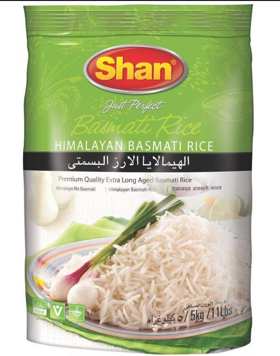 SHAN Himalayan Basmati Rice - 5kg Bag