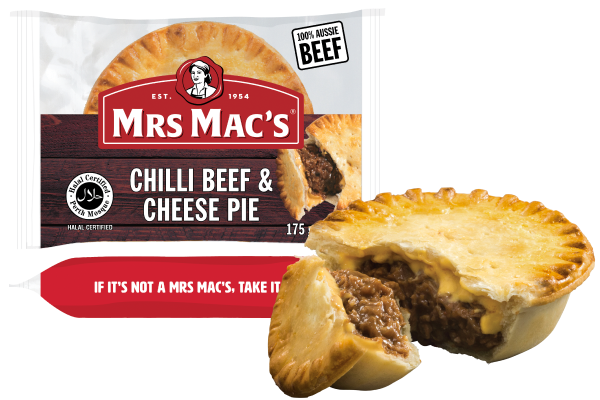 Mrs Mac's Chilli Beef & Cheese Pie (Halal)
